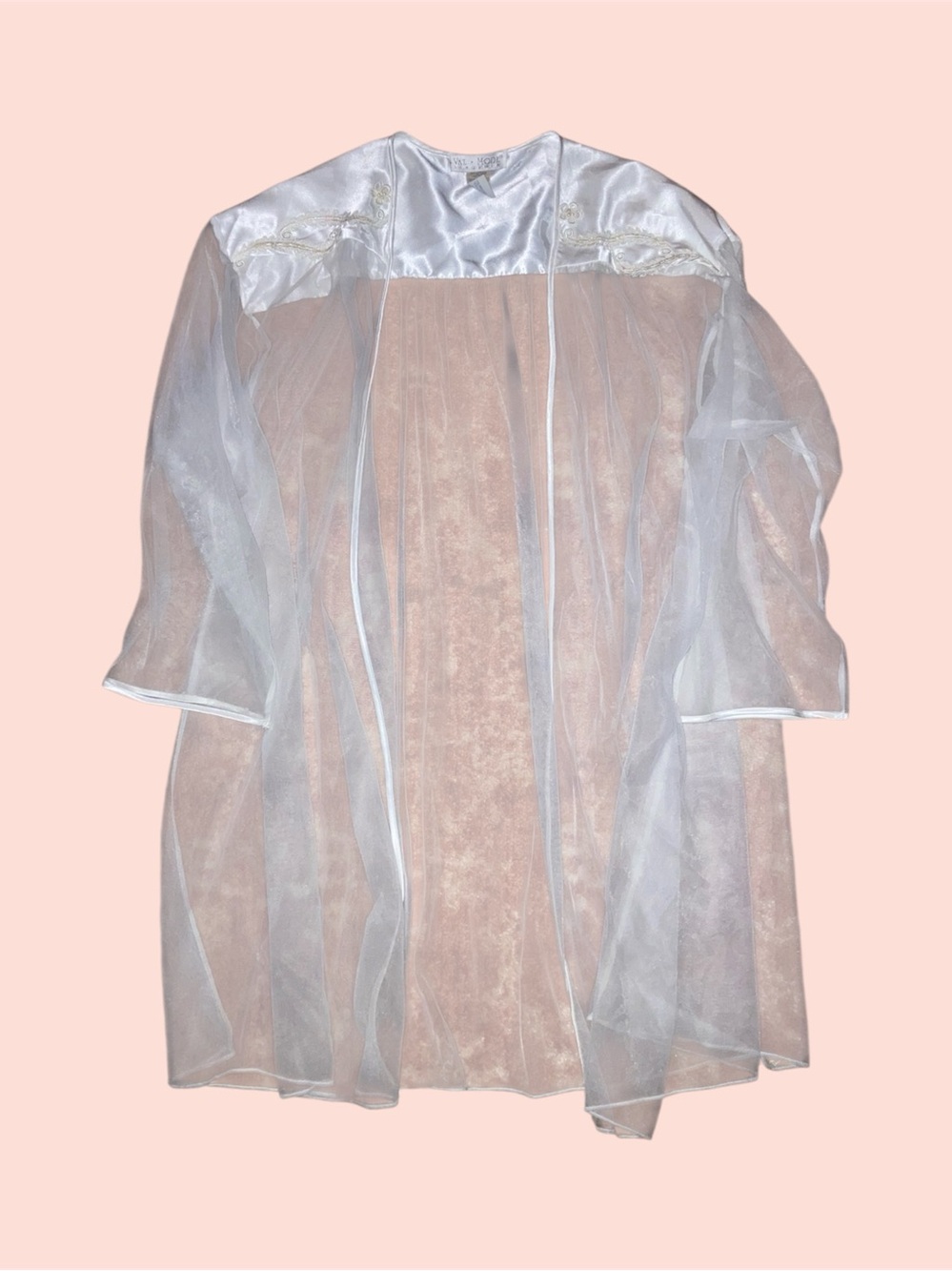 Vintage Sheer White Robe